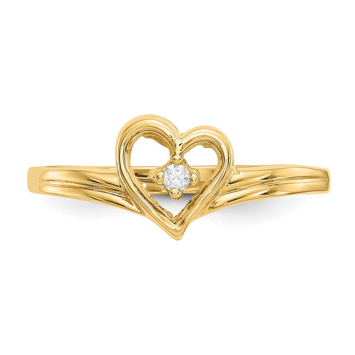 Buy Exclusive 14K Gold AAA Diamond Heart Ring - Stylish Luxury Value!-4