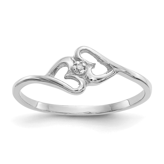 Buy Exclusive 14K White Gold Heart-Shaped Ring with AAA Diamonds - Stylish Luxury-1
