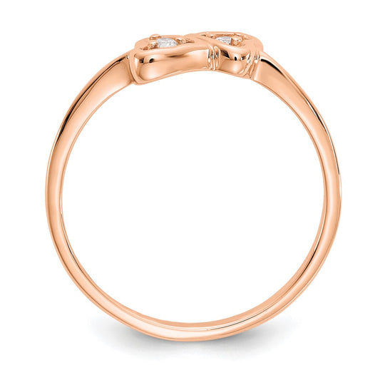 Exclusive 14K Rose Gold AAA Diamond Heart-Shaped Ring | Stylish & Affordable