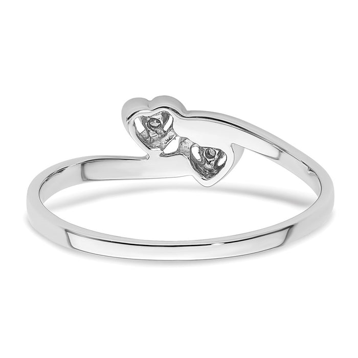 Shop Stylish 14K White Gold Diamond Heart Ring - Affordable Luxury Jewelry-5