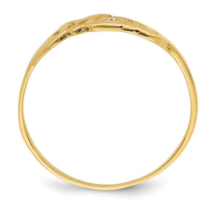 Buy Stylish 14K Gold AAA Diamond Mothers Ring - Exclusive Design & Value-2