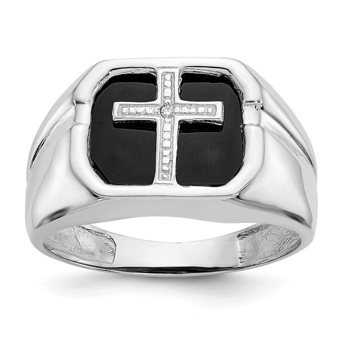 Shop Exclusive 14K White Gold Men's Ring with AAA Diamonds - Stylish Value Piece-1