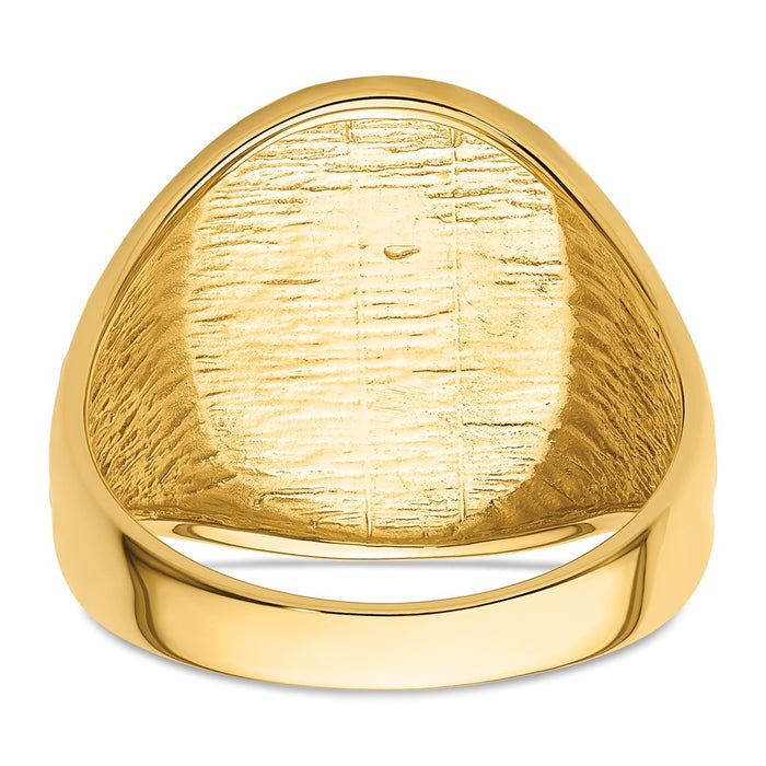 Shop Exclusive 14K Men's Polished Masonic Ring - Stylish Grooved Design, Affordable Price-5
