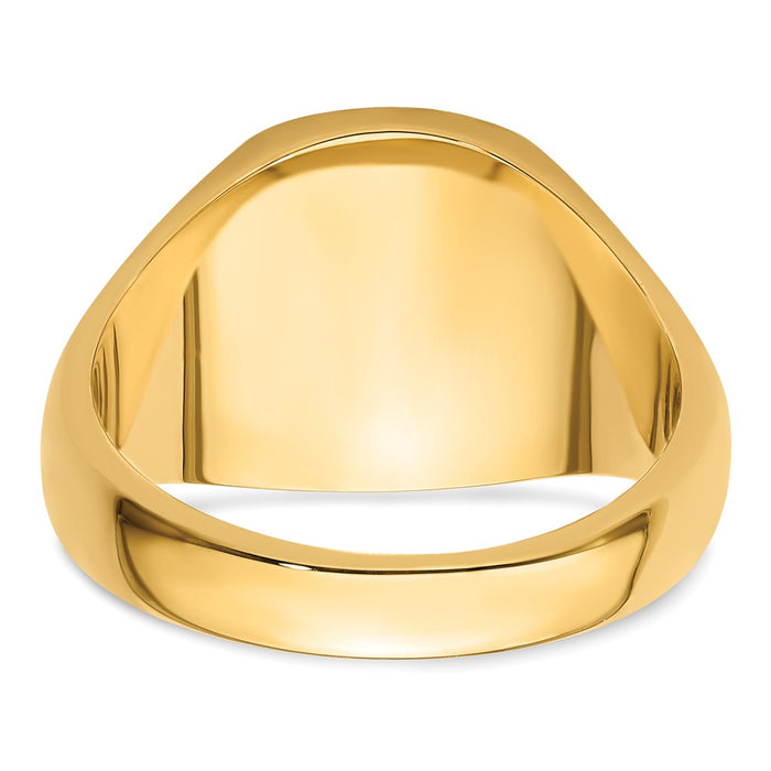 Buy Stylish 14K Men's Polished Masonic Ring - Grooved Design, Affordable Luxury!-5