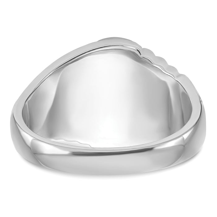 Exclusive Men's 14K White Gold Masonic Ring | Stylish Imitation Blue Spinel, Value!-5