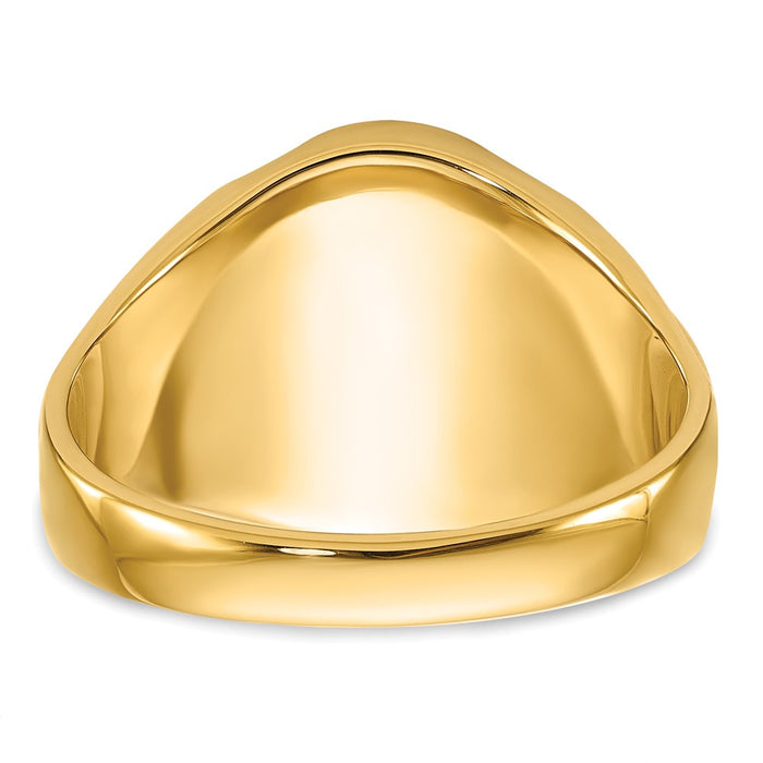 Shop Luxury 14K Men's Polished Antiqued Masonic Ring with Oval Onyx Stone-5