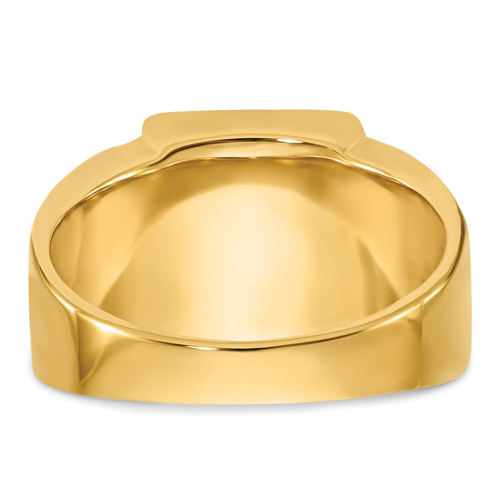 Shop Exclusive 14K Men's Masonic Ring - Polished, Textured, Onyx Accents-6