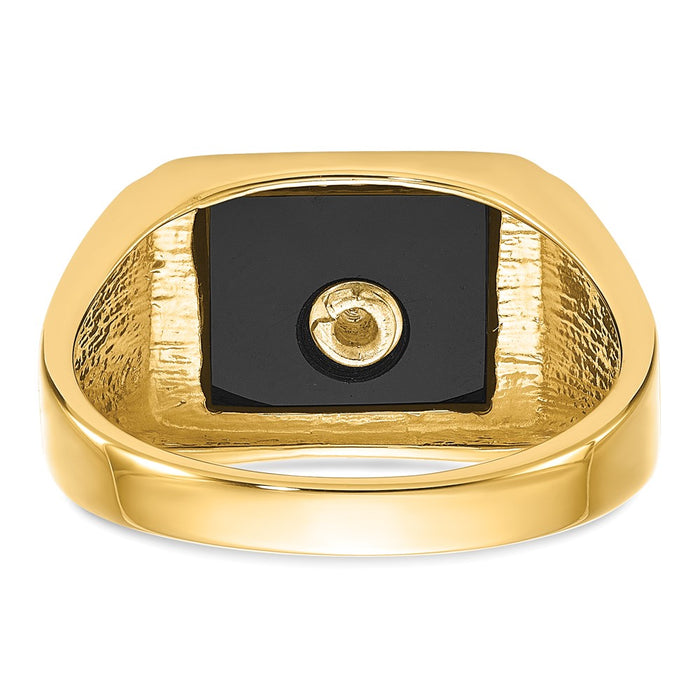 Buy High-Quality 14K Men's Masonic Ring with Onyx Accents - Stylish Value-5