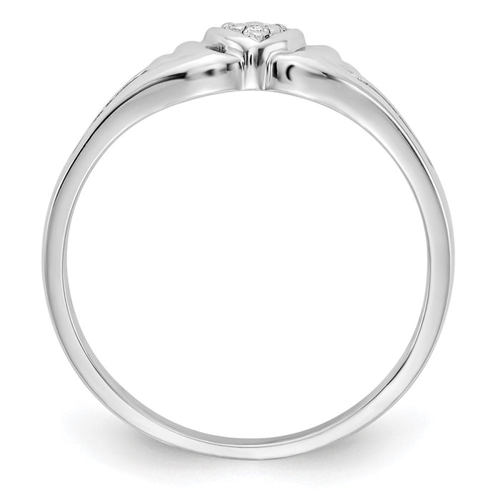 Shop 14K White Gold AAA Diamond Heart-Shaped Ring - Stylish & Affordable Luxury-2