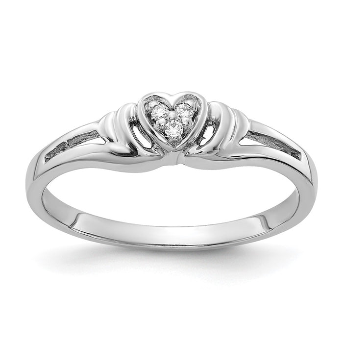 Buy Exclusive 14K White Gold Diamond Heart Ring - Stylish Jewelry for Every Occasion-1