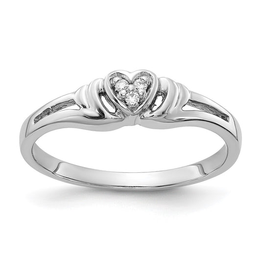 Shop 14K White Gold AAA Diamond Heart-Shaped Ring - Stylish & Affordable Luxury