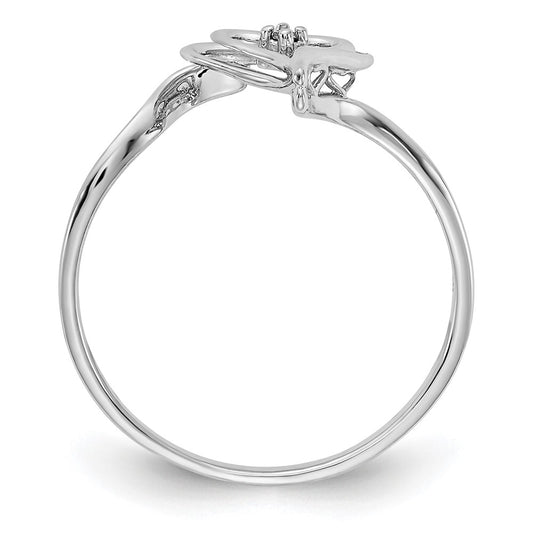 Exclusive 14K White Gold Heart-Shaped Ring with VS Diamonds - Stylish Luxury!