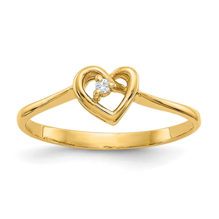 Buy Exclusive 14K White Gold Heart-Shaped Ring with VS Diamonds - Stylish Luxury-1