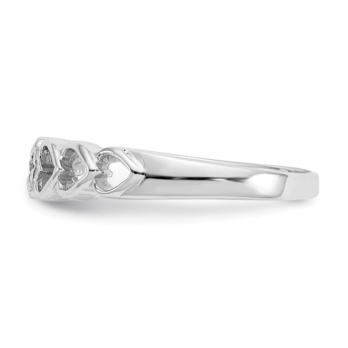 Shop 14K White Gold AAA Diamond Heart-Shaped Ring - Stylish Luxury Jewelry-3