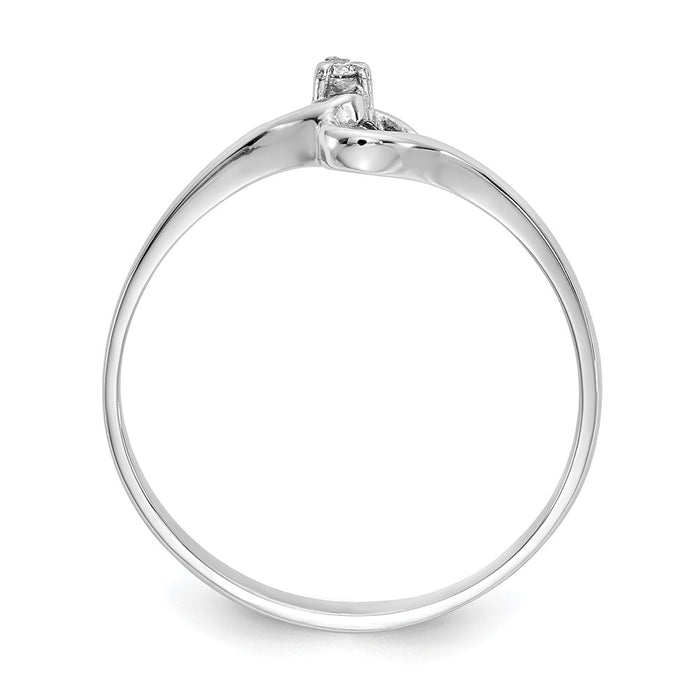 Shop Exclusive 14K White Gold AAA Diamond Heart-Shaped Ring - Stylish Value!-2