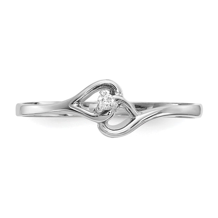 Shop Exclusive 14K White Gold AAA Diamond Heart-Shaped Ring - Stylish Value!-4