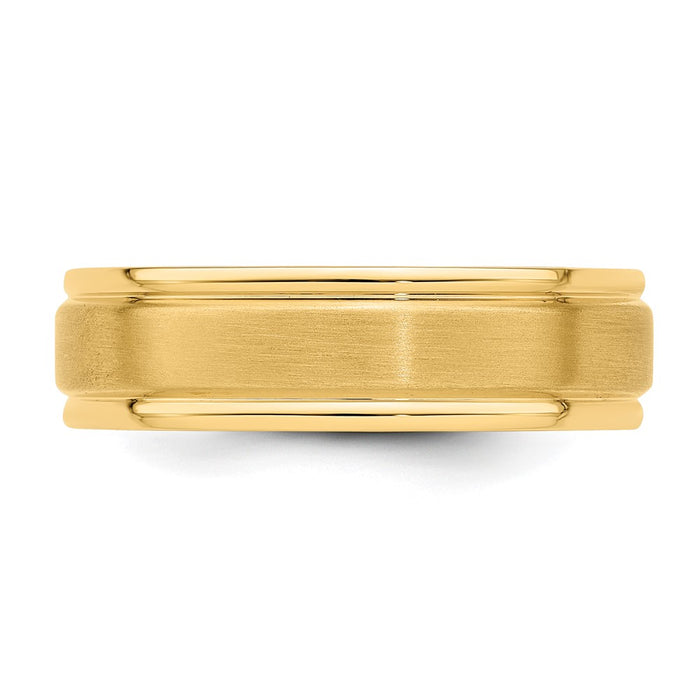 Shop Stylish 14K Yellow Gold 6mm Comfort Fit Wedding Band, Size 13.5-3