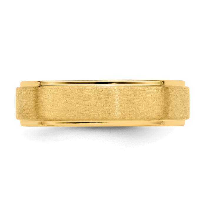 Shop 14K Yellow Gold 6mm Heavyweight Comfort Fit Wedding Band - Stylish & Durable-3