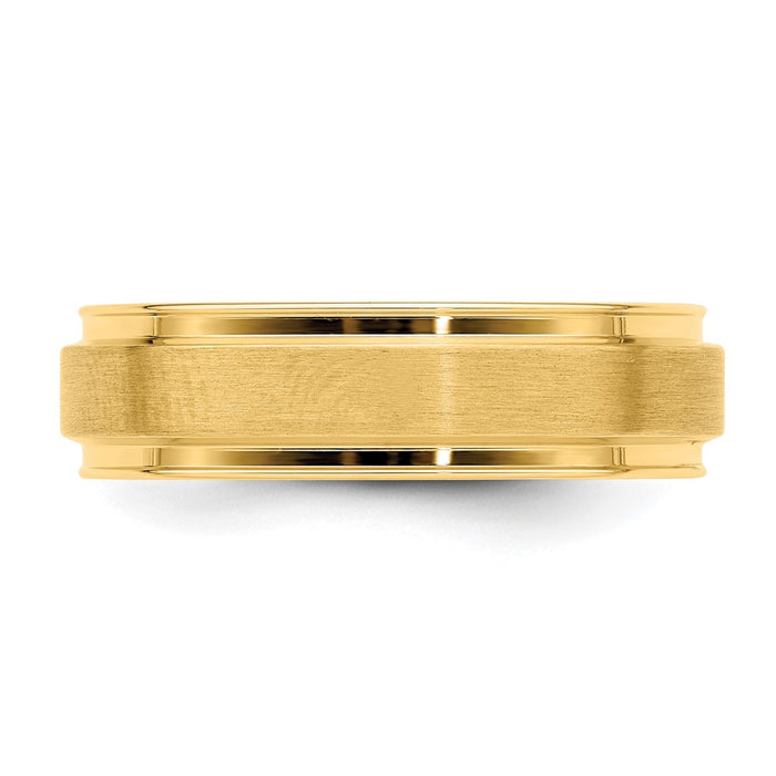 Exclusive 14K Yellow Gold 6mm Lightweight Comfort Fit Wedding Band, Size 12-3