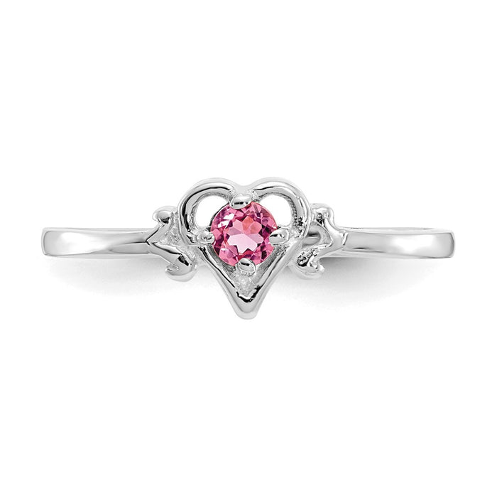 Shop Exclusive 14K White Gold Heart Ring with Pink Tourmaline - Luxury Style-4