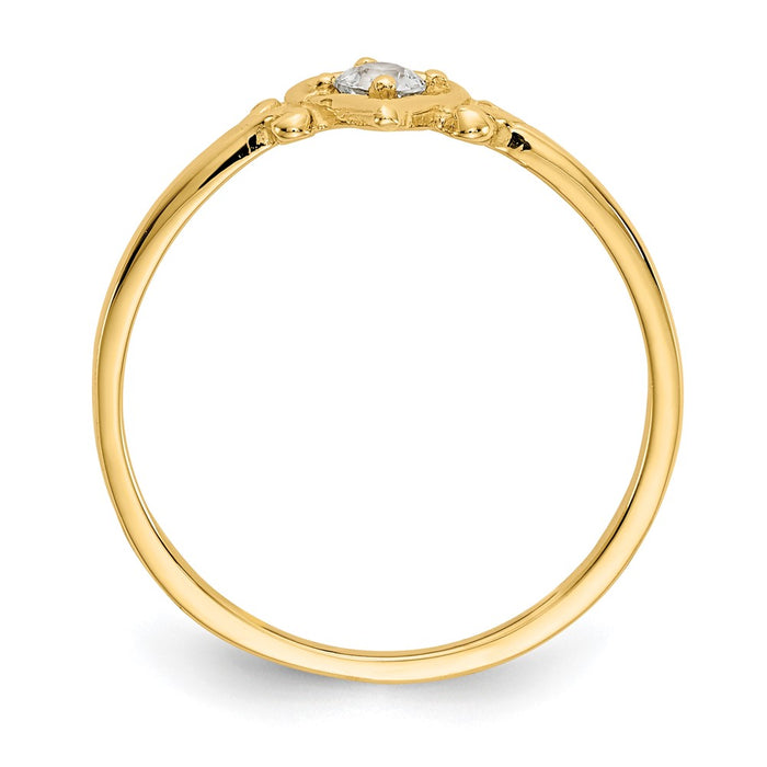 Shop Exclusive 14K Gold Heart Ring with Aquamarine - Affordable Luxury Jewelry-2