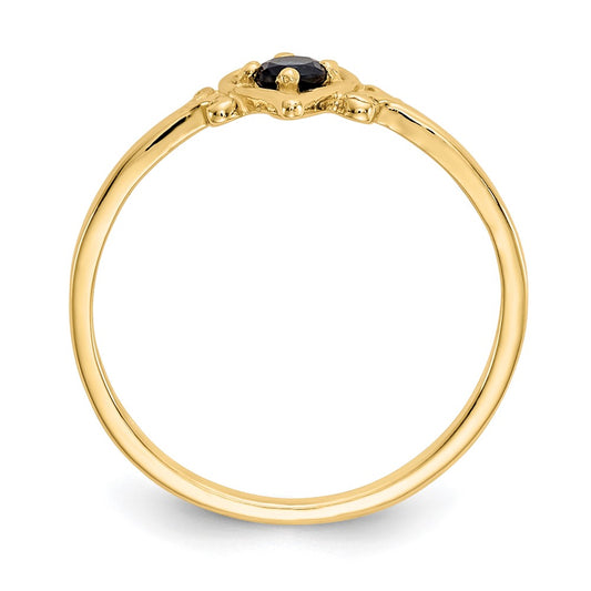 Buy 14K Gold Heart Ring with Sapphire Birthstone - Stylish & Affordable Elegance