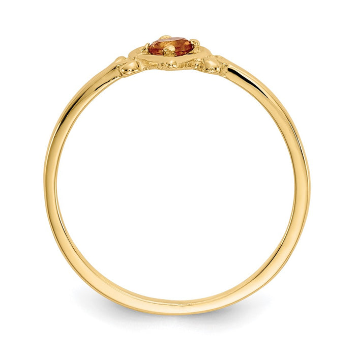 Shop 14K Gold Heart Ring with Citrine Birthstone - Stylish and Affordable Luxury-2