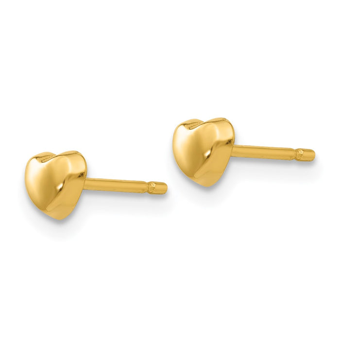 Shop Stylish 14K Gold Polished Heart Stud Earrings - 0.85mm, Affordable Price-2