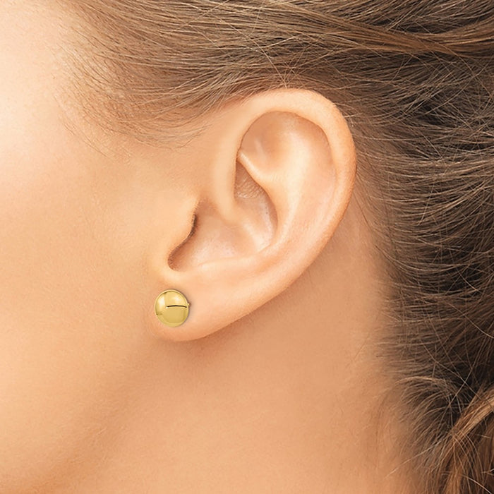 Buy Stylish 14K Gold Polished Button Stud Earrings - Affordable Luxury Jewelry-3
