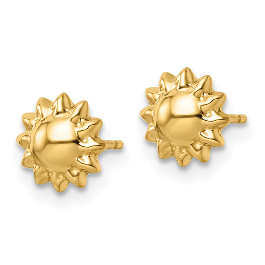 Shop Stylish 14K Gold Polished Sunburst Post Earrings - Luxury Design