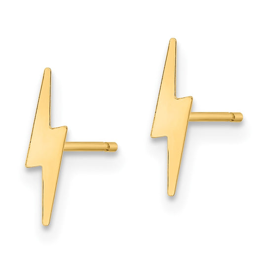 Shop Stylish 14K Gold Lightning Bolt Stud Earrings - High-Quality & Affordable