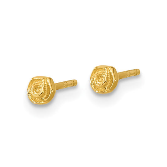 Exclusive 14K Rose Gold Polished Stud Earrings - Stylish Luxury at Great Value