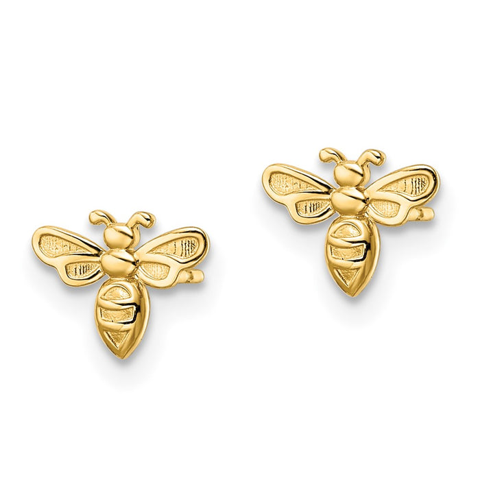 Buy Designer 14K Gold Bumblebee Stud Earrings - Stylish & Affordable Elegance-2