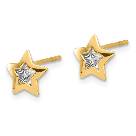 Shop Stylish 14K Gold Rhodium-Plated Star Stud Earrings - Exclusive Value!