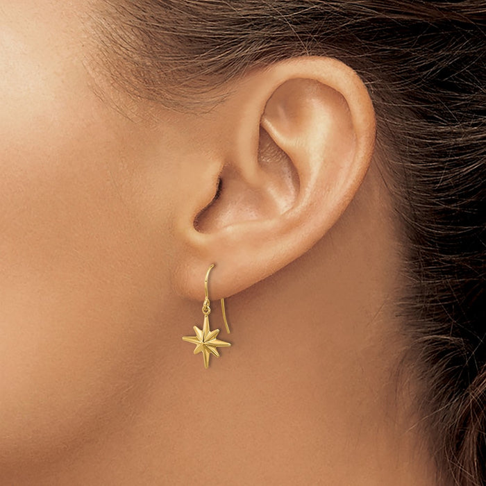 Shop Stylish 14K Gold Star Dangle Earrings - High-Quality and Affordable Design-3