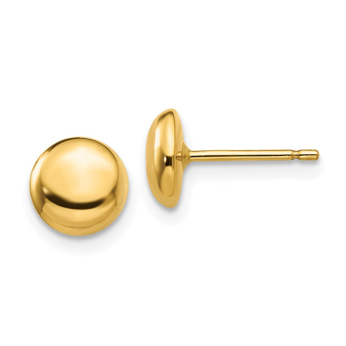Shop 14K Gold Polished Half Ball Stud Earrings - Stylish & Affordable Luxury-1