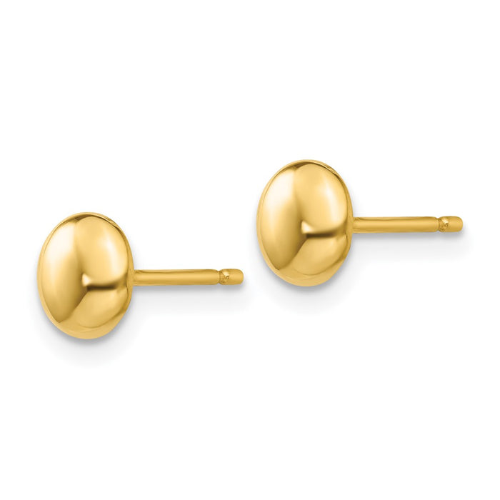 High-Quality 14K Gold Polished Button Post Earrings - Stylish & Affordable-2