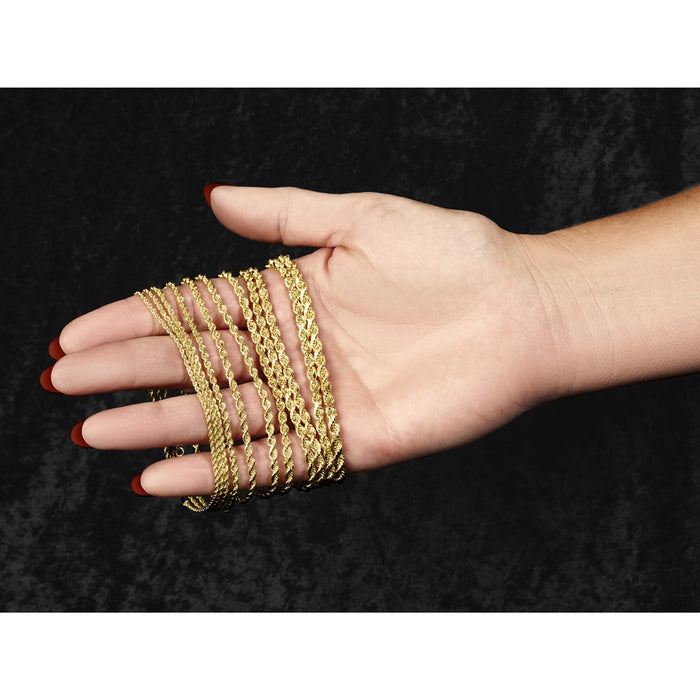 Shop Stylish 14K Gold 20-Inch Diamond-Cut Rope Chain - 4.5mm Luxury Design-6