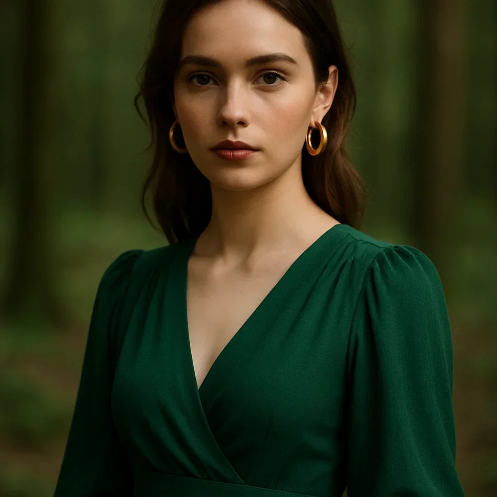 Forest Green Dress Jewellery Combination: 10 Style Ideas