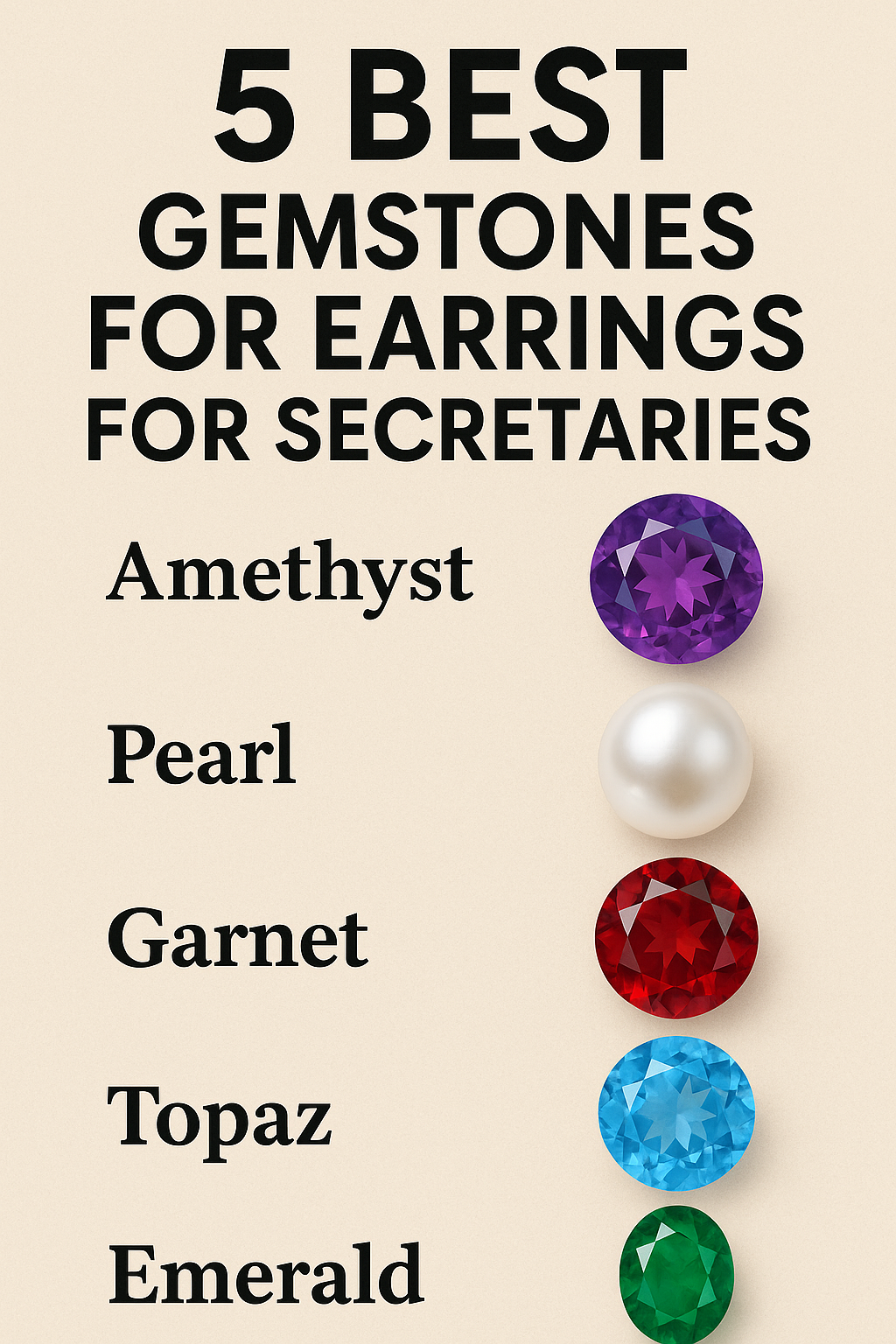 Best Gemstones for Earrings for Secretaries