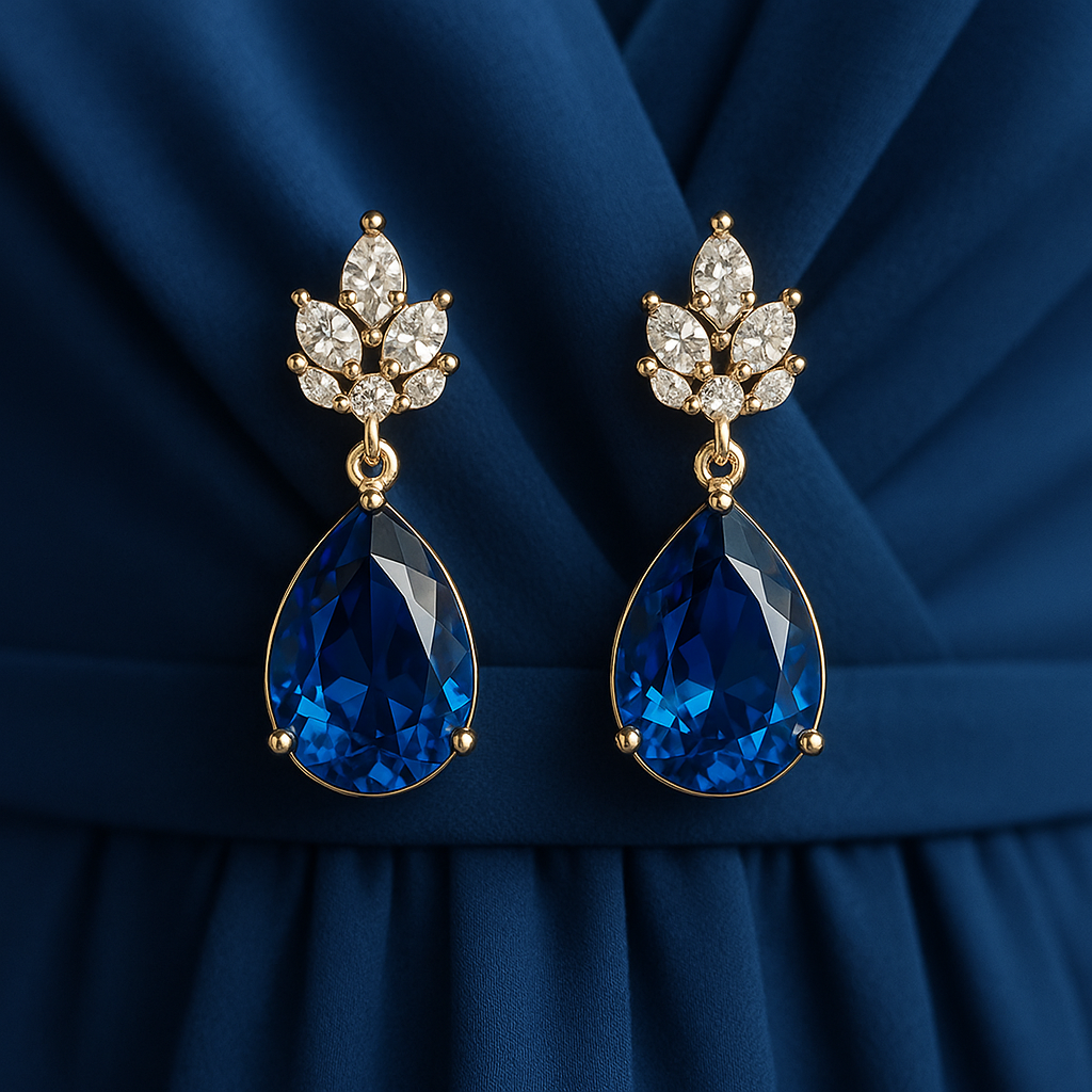 Best Matching Earrings for Blue Dresses