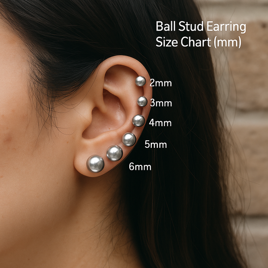 Ball Stud Earring Size Chart in MM: The Complete Guide