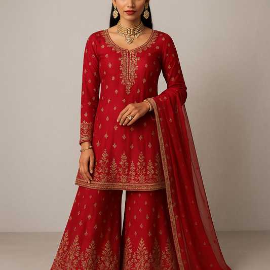 10 Best Matching Jewelry for a Red Sharara Dress
