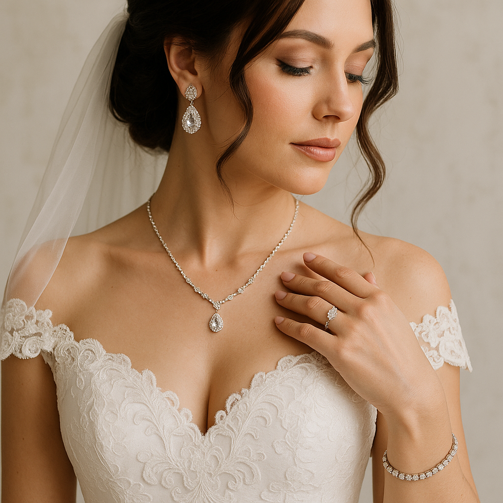Best Ideas to Match Jewelry to Your Wedding Dress