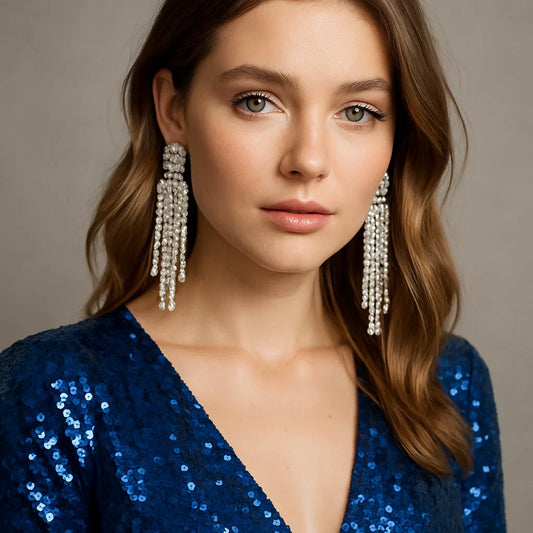 10 Best Earrings to Wear with a Blue Sequin Dress: From Subtle Studs to Bold Statement Pieces