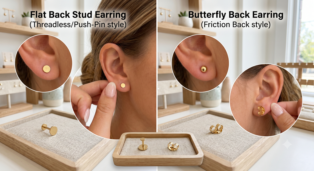 Flat Back vs. Butterfly Back Earrings: Which Is Best for Piercings?