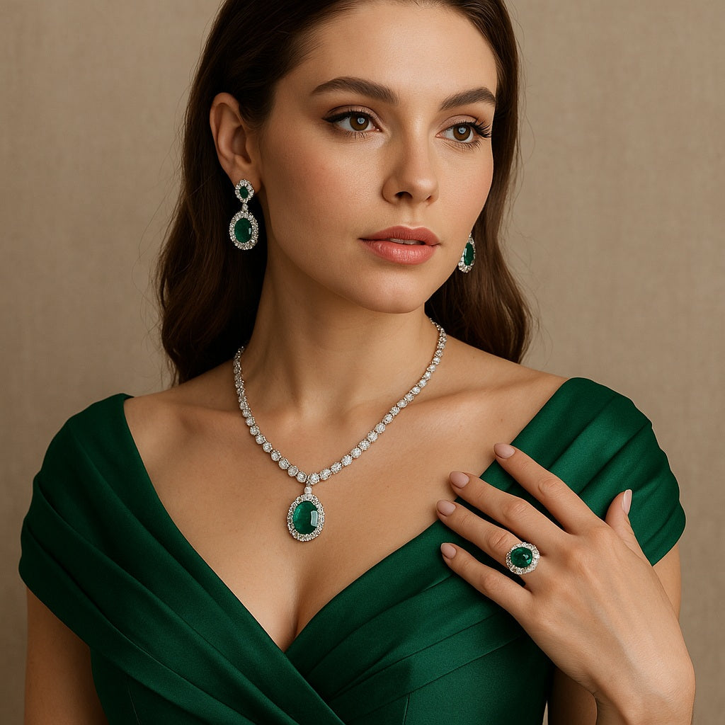 Emerald Green Dress Jewellery Combination: 10 Style Ideas