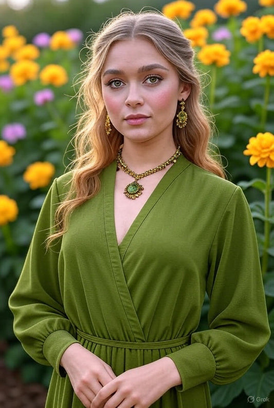 Best Olive Green Dress Matching Jewelry