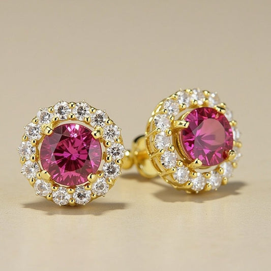 Best gemstones for yellow gold stud earrings