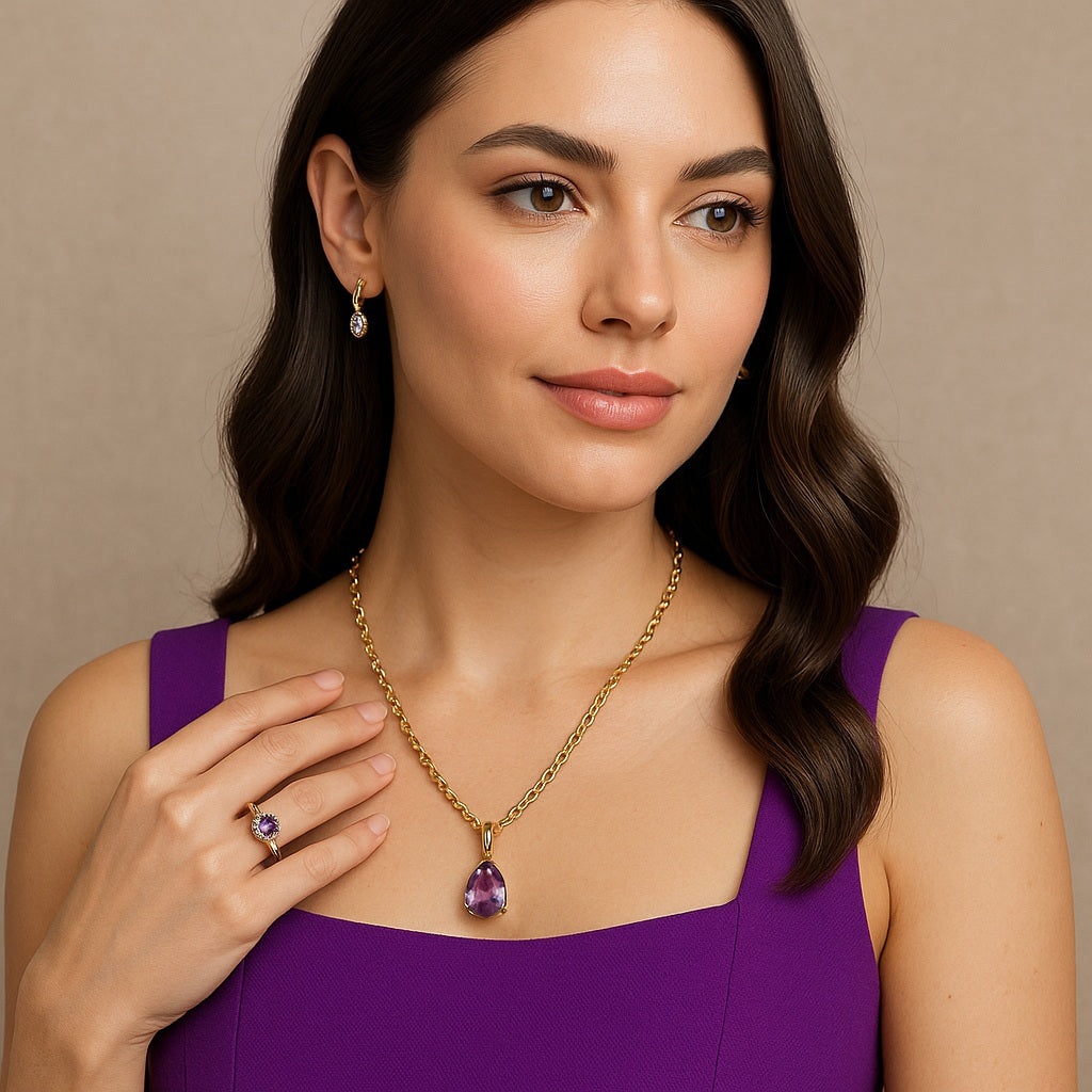 what jewelry to wear with dark purple dress 20 Best Matching Jewellery for Purple Dress